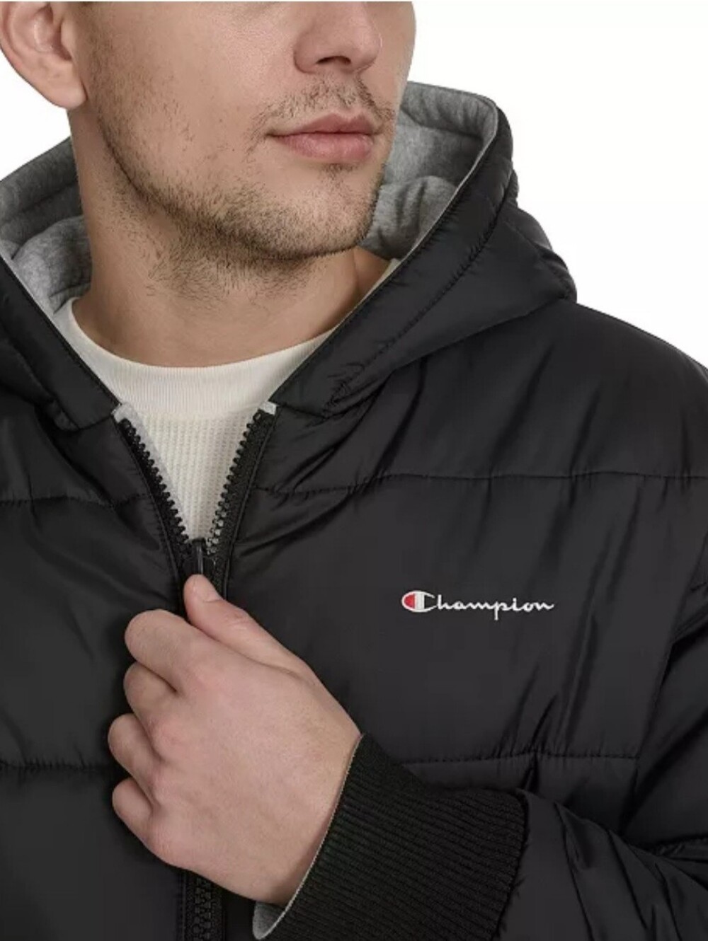 Champion Men's Reversible Hooded Bomber Jacket XL - Picture 5 of 11
